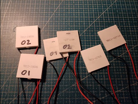 Тест и Оптимальное напряжение, для Элементов Пельтье - TEC1-12710, ТЕС1- 12706, ТЕС1- 12705Х.