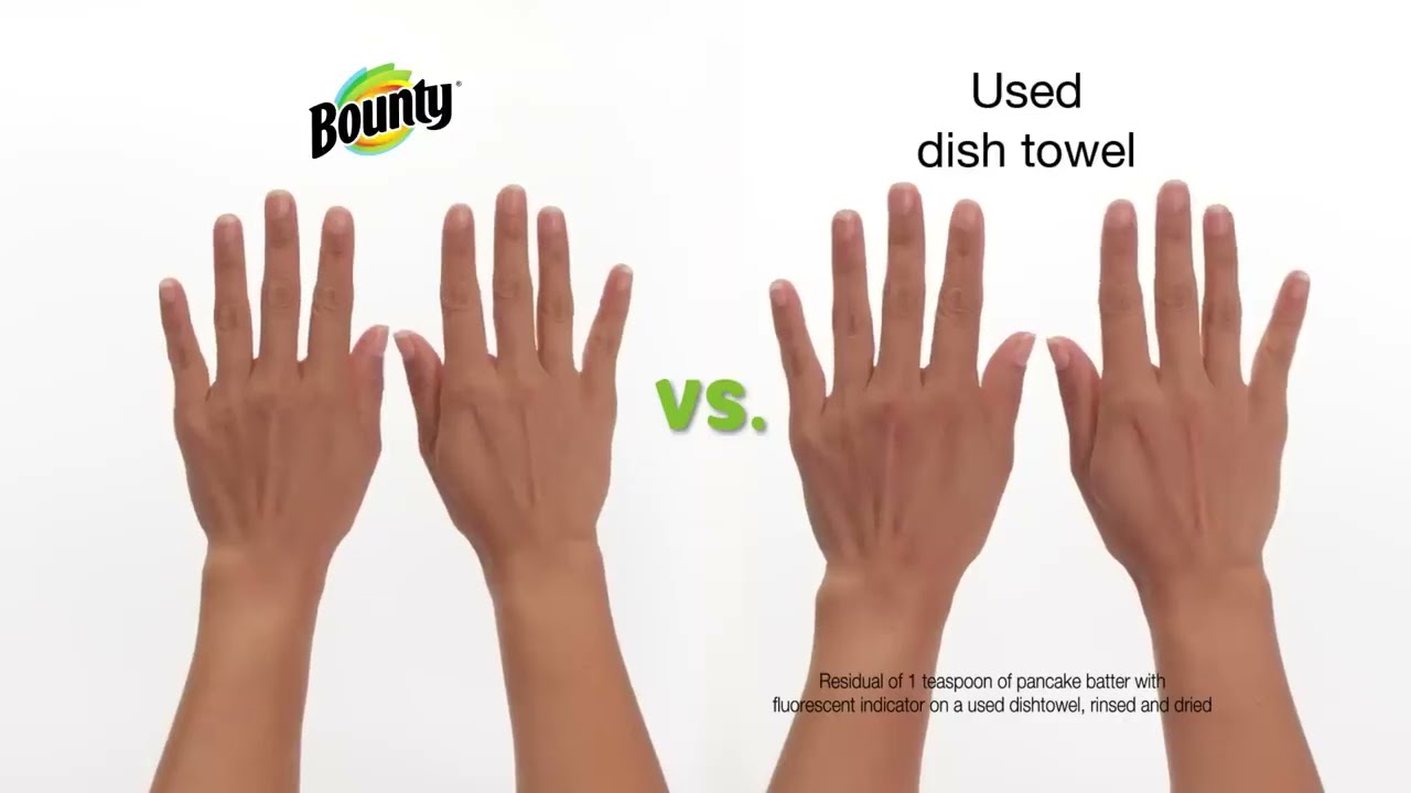 Bounty ~ Paper Towel ~ Leaves Your Hands Cleaner~ Commercial Ad Creative # United States # 2023