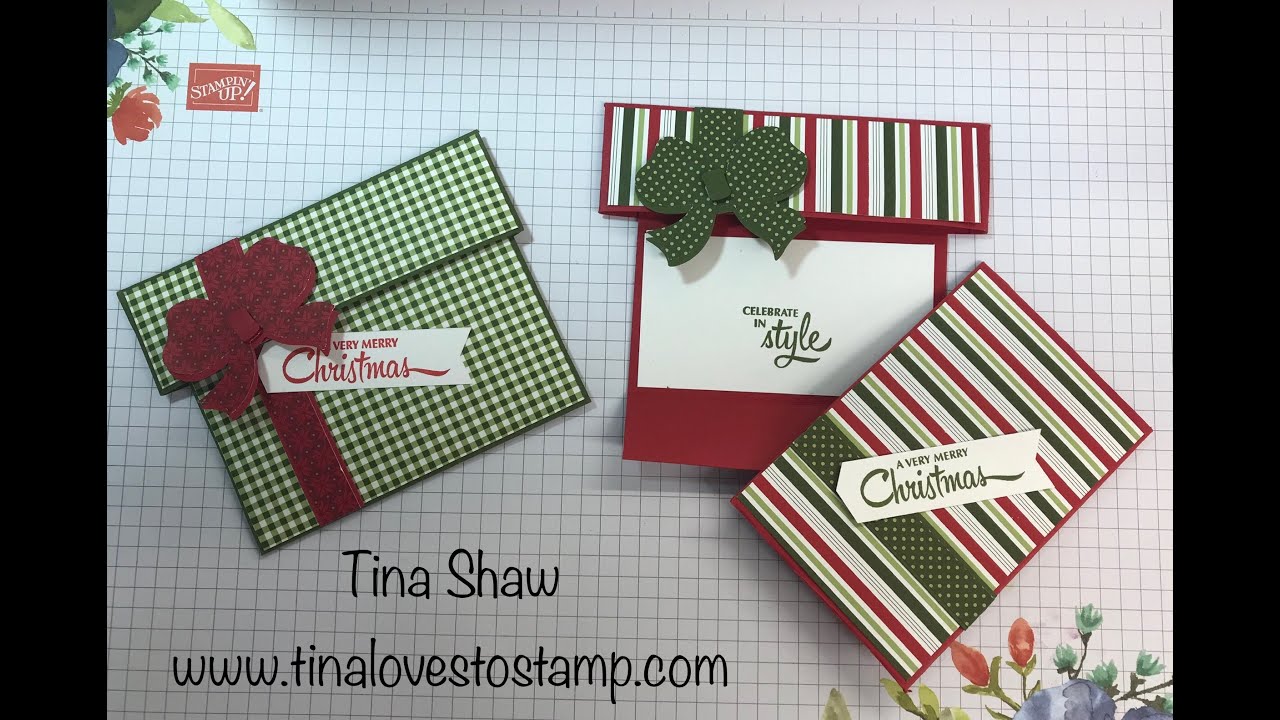 Gift Wrapped Bundle Gift Card Holder Christmas Giftables Class Project #1