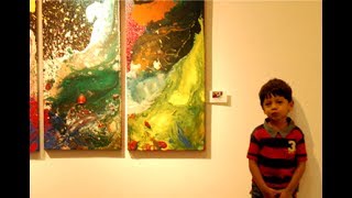 Two Year old Artist Advait Kolarkar brushed his first solo exhibition
