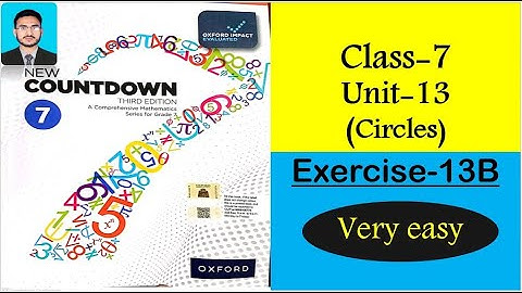 Class 7 Math Exercise 13B || New countdown third edition class 7 exercise 13B | chord of circle