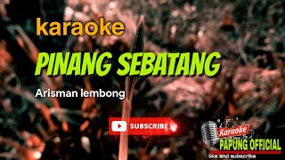 Karaoke lagu kampong PINANG SEBATANG || Arisman lembong