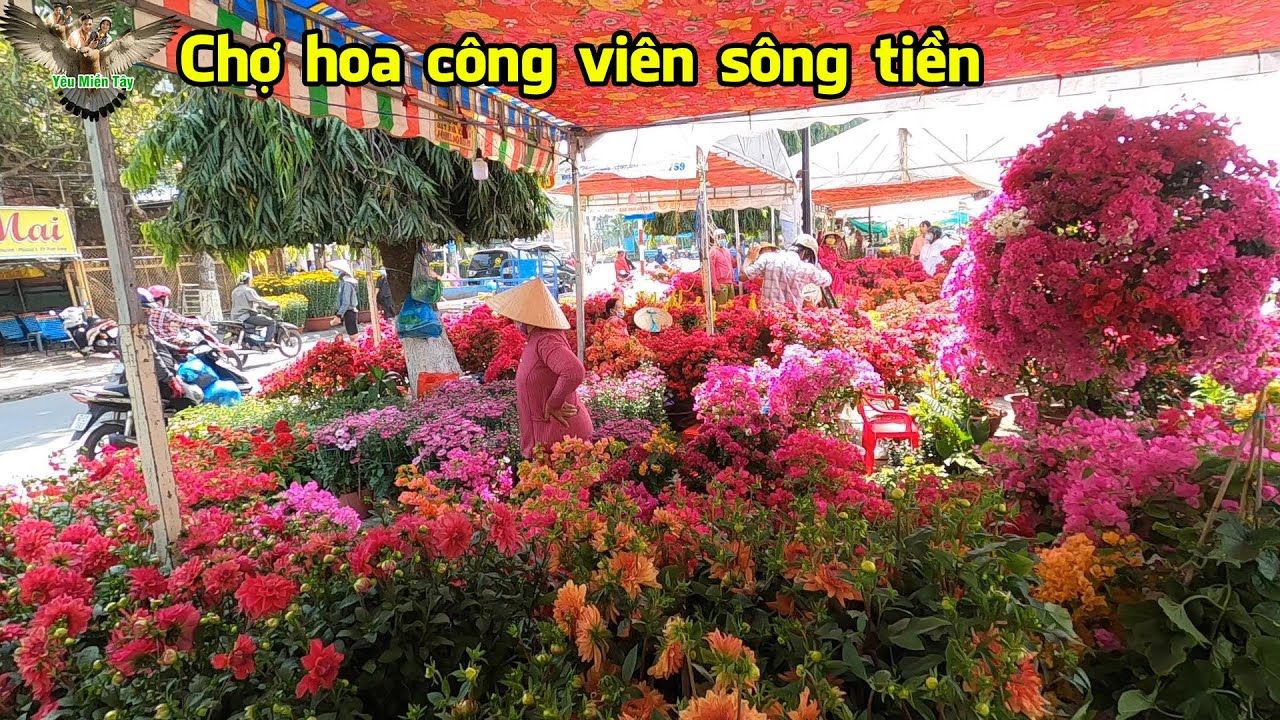 di cong vien vinh long New 2022 Đi chợ hoa cạnh Công viên Sông Tiền Vĩnh Long dịp Tết nguyên đán ! | Yêu Miền Tây 63