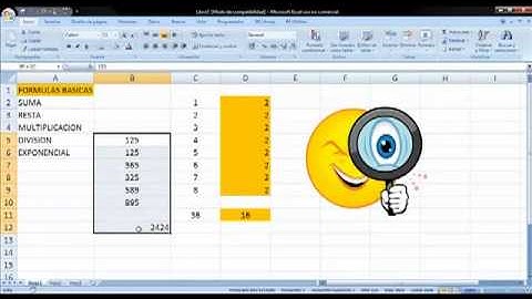 FORMULAS BÁSICAS  EXCEL 2007