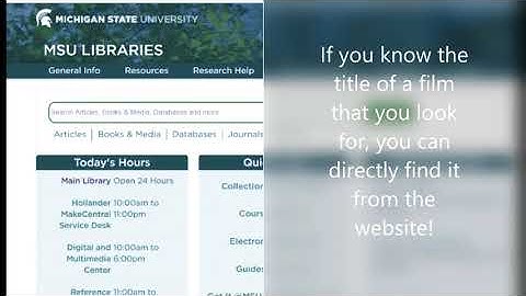 MSU Libraries: Streaming Video Search Tips
