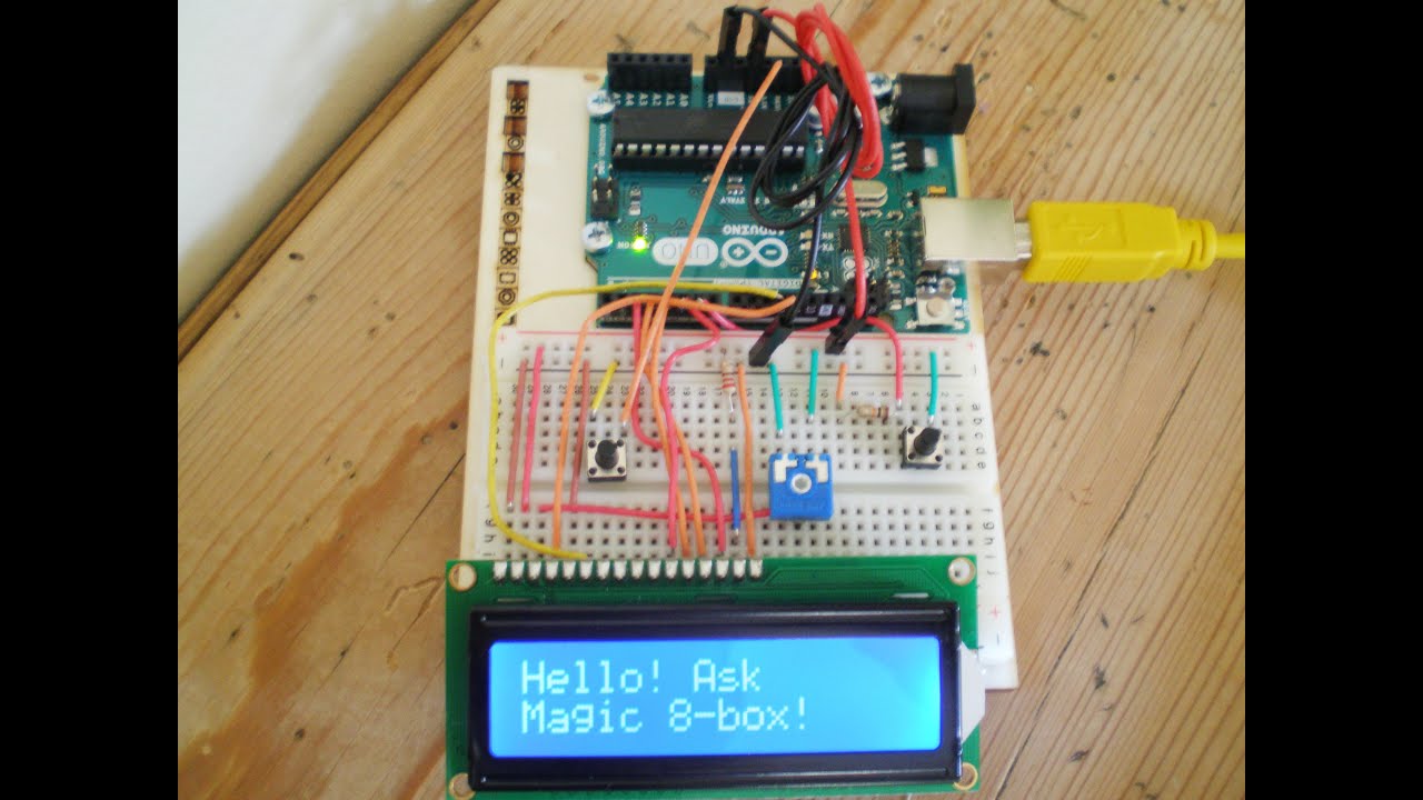 Arduino LCD Magic 8-box project - YouTube
