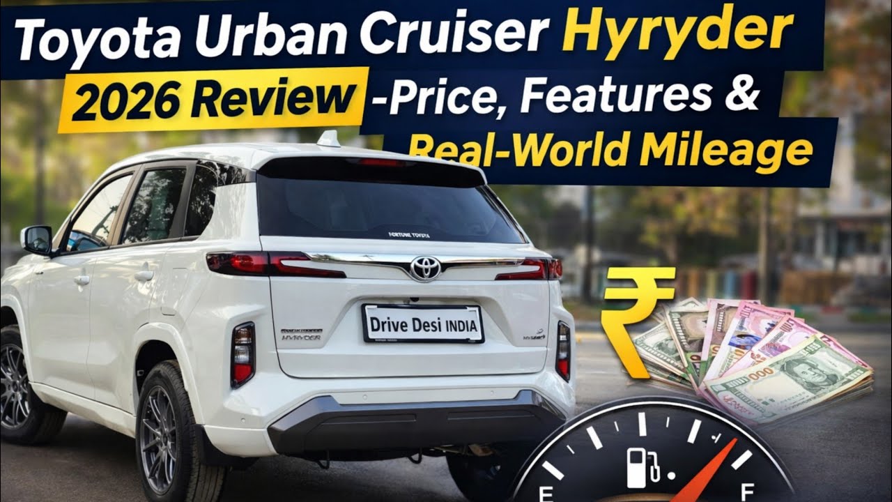 Toyota Urban Cruiser Hyryder 2026 Review - Price, Features & Real-World Mileage