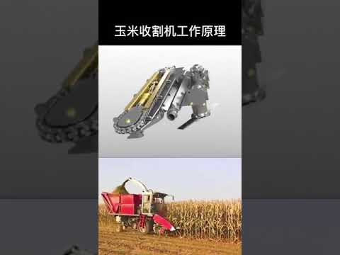 玉米收割机工作原理 机器 机械 Youtube