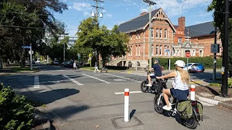Michigan Street Advisory Bike Lanes (Victoria, BC - August 2024)