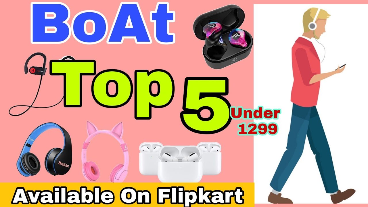 Top 5 Bluetooth Wireless Headphones || Under 1299 || Brand - BoAt