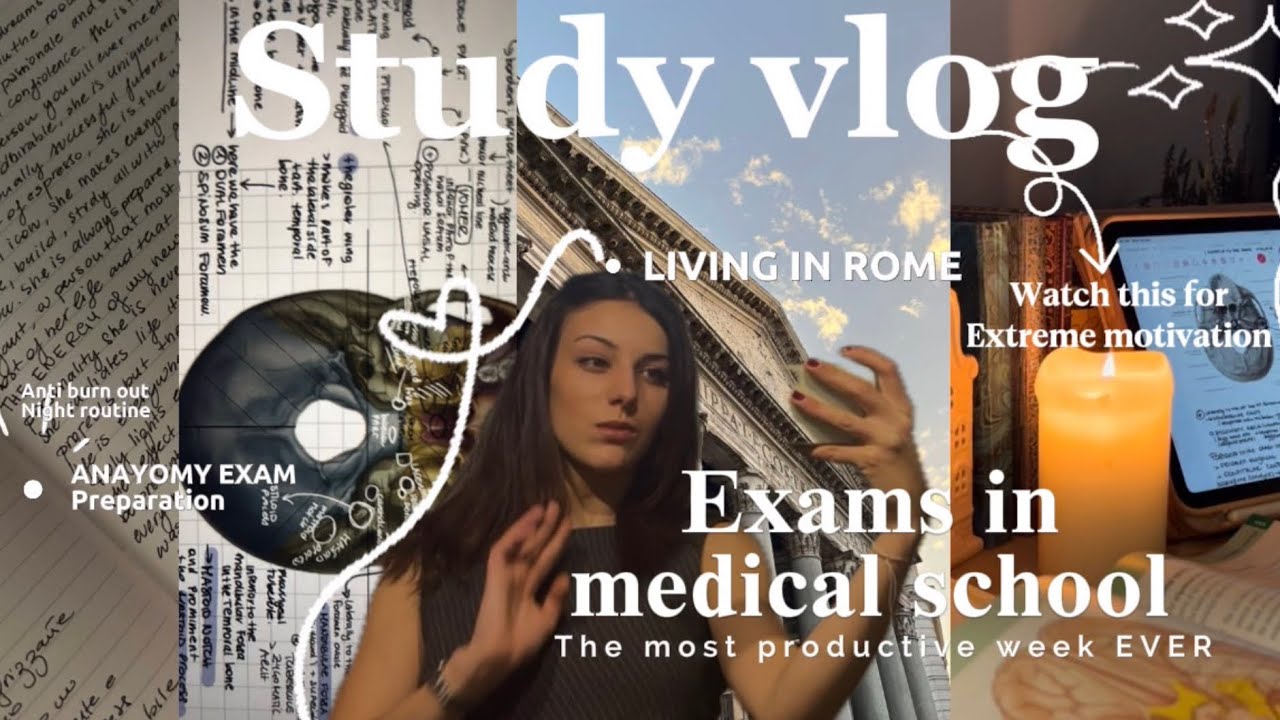 EXAM WEEK STUDY VLOG  / Very productive exam week in medical school *healthy habits, MOTIVATING 🥰