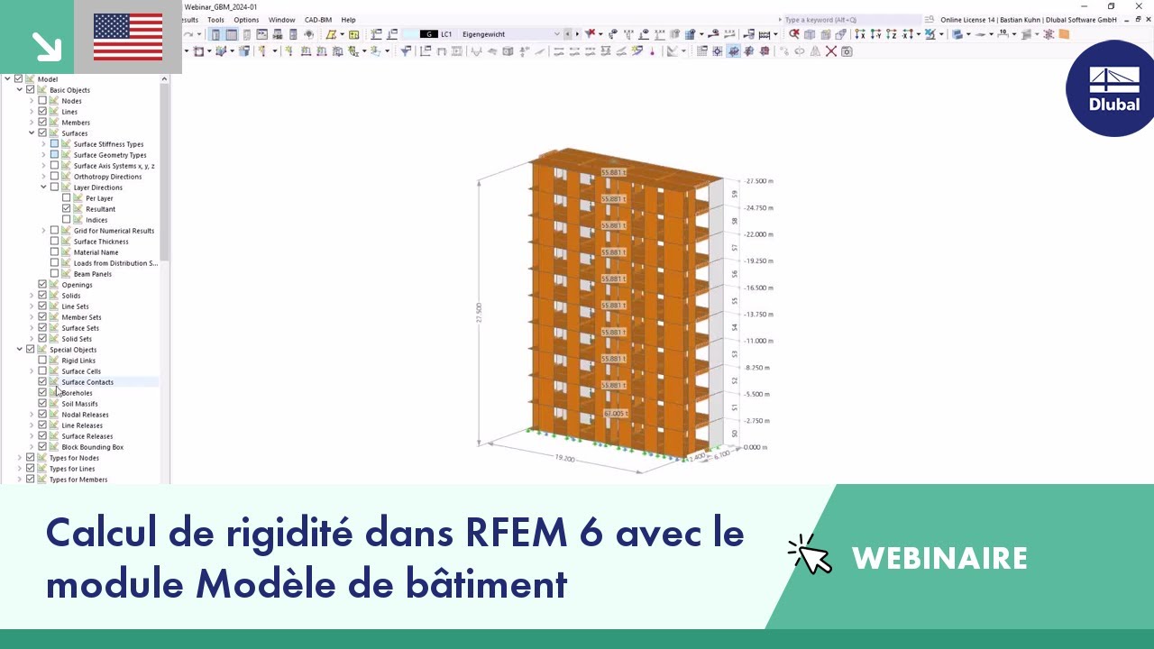 [EN] Webinaire | Calcul de rigidité dans RFEM 6 avec le module Modèle ...