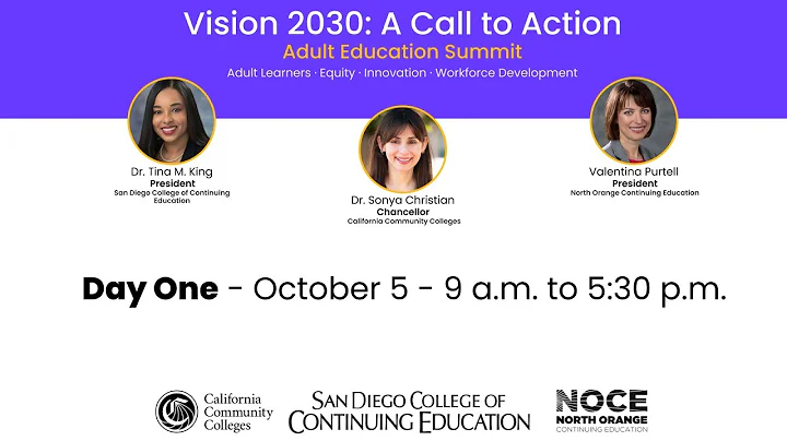 Vision 2030: A Call to Action - Adult Education Summit - Day 1