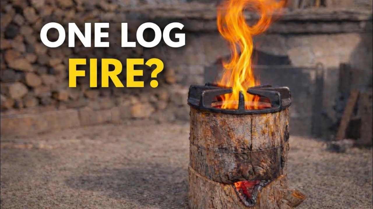 Это полено превратилось в печь.