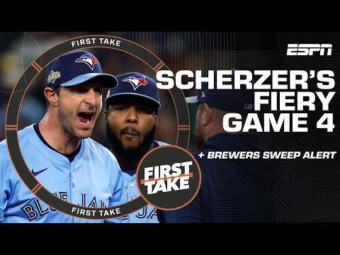 Can the Brewers AVOID a sweep? 🧹 + Max Scherzer STANDS ON BUSINESS in Game 4 😮 | First Take