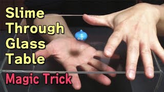 Coin through glass table magic trick / DRAGON QUEST
