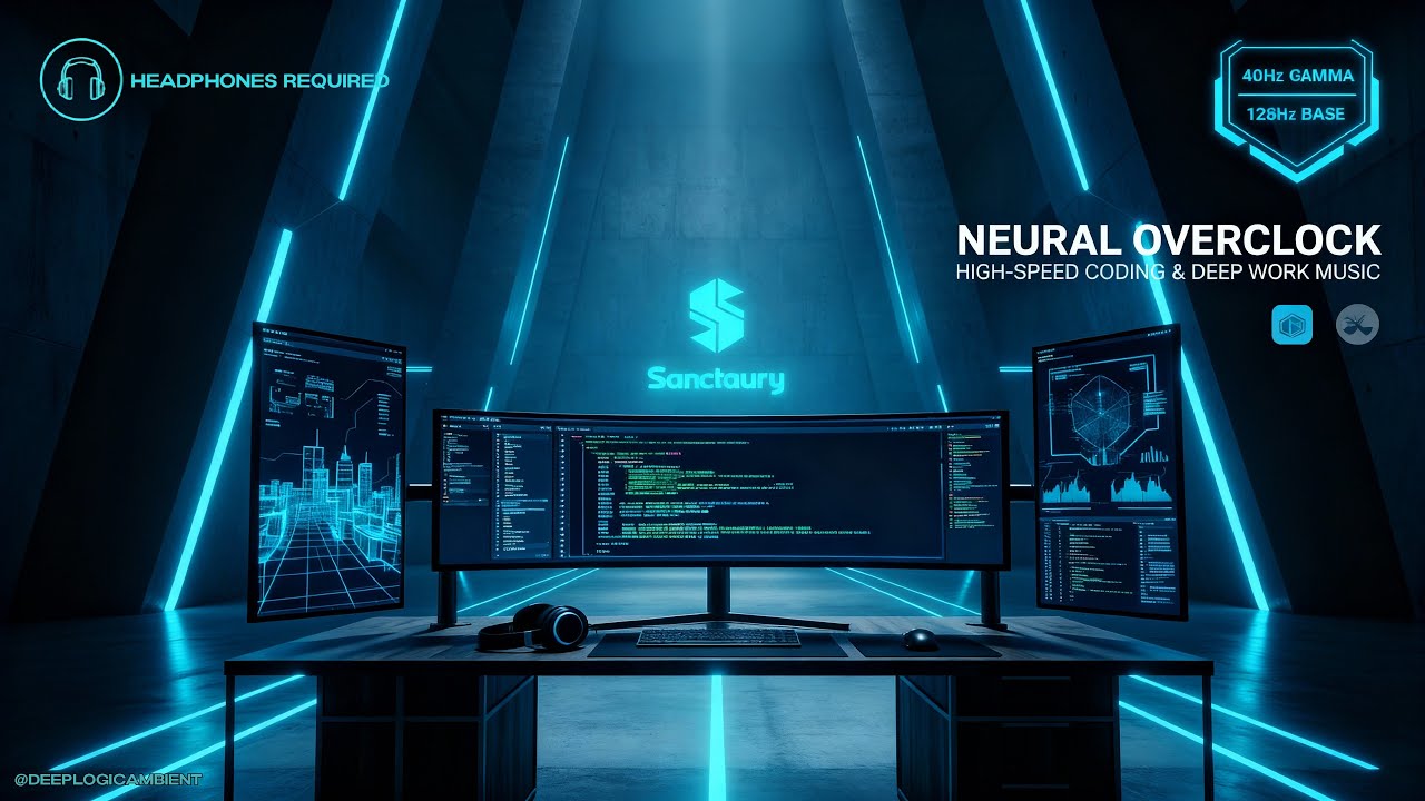 Focus Music for Programming 128Hz | Neural Overclock for Deep Work (40Hz Gamma Waves)