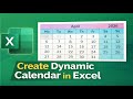 Create Dynamic Calendar in Excel | excel tricks and tips | #shorts #excel #video 
