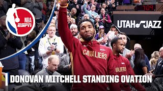 Donovan Mitchell receives standing ovation in return to Utah | NBA on ESPN