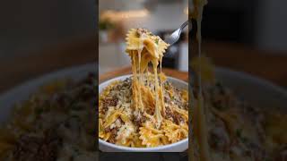 Cheesy Garlic Butter Beef Bowtie Pasta