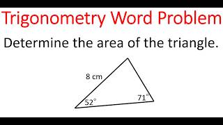 Using Sine Law To Calculate Area Of Triangle