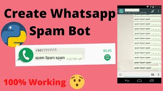 How to create WhatsApp Spam Bot | Python | Spam Messages