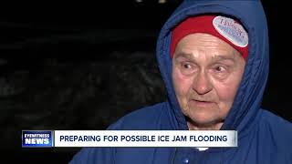 Neighbors worry about possible ice jam flooding
