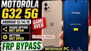Motorola g32 5g FRP bypass || 2026 Moto G32 5g Factory Reset & Google Account remove Without PC 