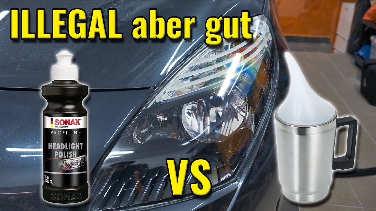 TEST: Scheinwerfer Aufbereitung  Bedampfen VS Polieren mit SONAX