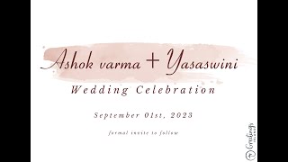 Ashok Varma + Yasaswini wedding live