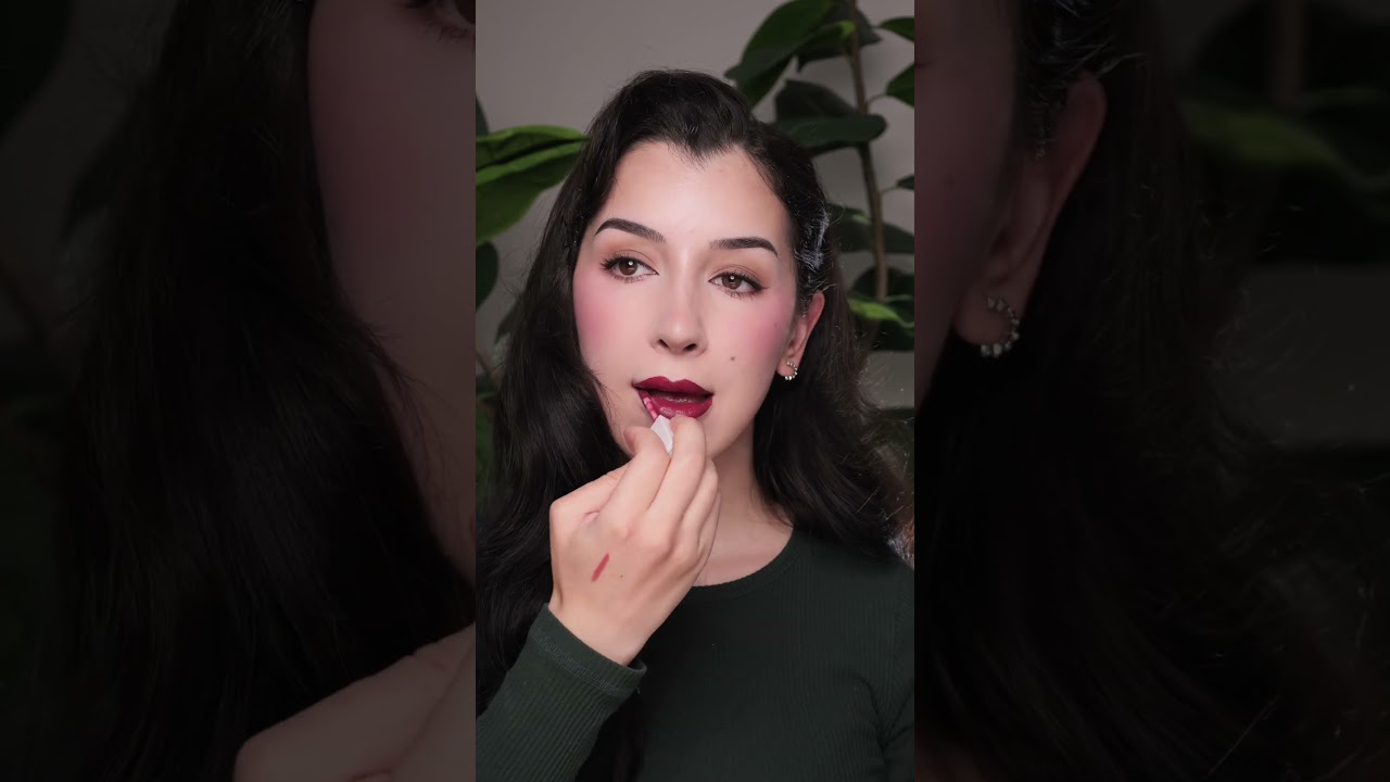 Fall Lipstick look wearing the OFRA Long Lasting Liquid Lipstick in shade Stand Out