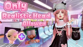 I Tried “Realistic Heads Only” in DTI… and it got weird 💀(Roblox) #dresstoimpress 