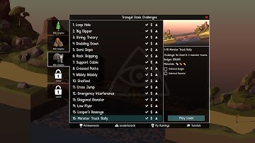 Poly Bridge 2 Challenge: Tranquil Oasis Challenges Completed (under budget no breaks) [30]