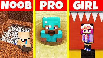Minecraft Battle: NOOB vs PRO vs GIRL: KID SECRET TRAP BUILD CHALLENGE / Animation