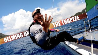 Helming on the trapeze easiest method