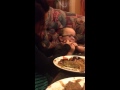Landen at Chinese food