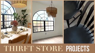 DINING ROOM MAKEOVER ON A BUDGET USING THRIFTED ITEMS THRIFT STORE FLIPS SHOP WITH ME DIY PROJECTS