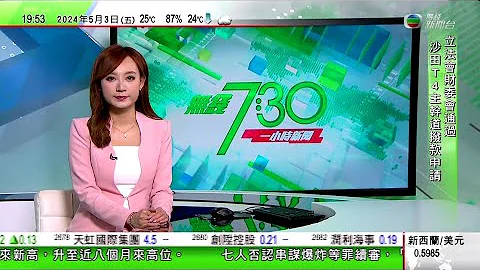 无线TVB 730一小时新闻报道｜嫦娥六号发射任务圆满成功 将于月球背面着陆采集土壤样本｜嫦娥六号探月任务采样装置由本港学者研发｜印度成功试射超音速鱼雷导弹 ｜20240503  TVB News - 天天要闻