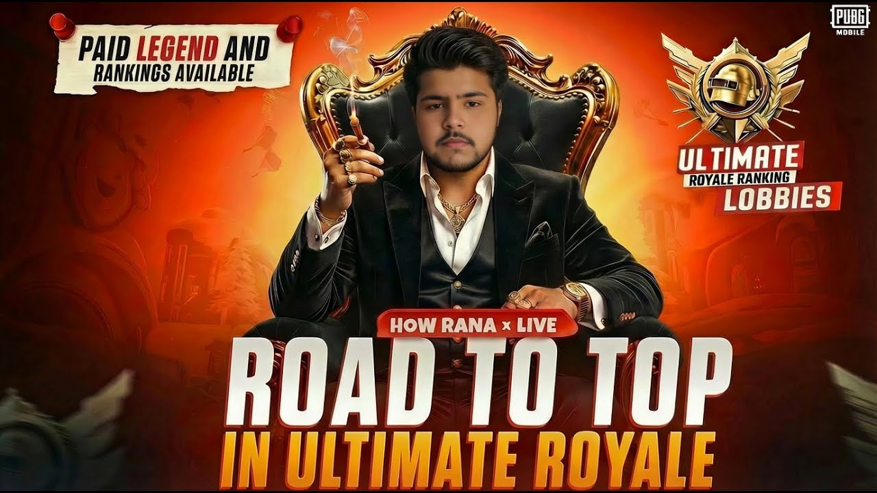 Ultimate Royal Lets do Top Ranking Day 2 🔥 CHALLENGE 🎆 | PUBG Mobile | HOW RANA x LIVE