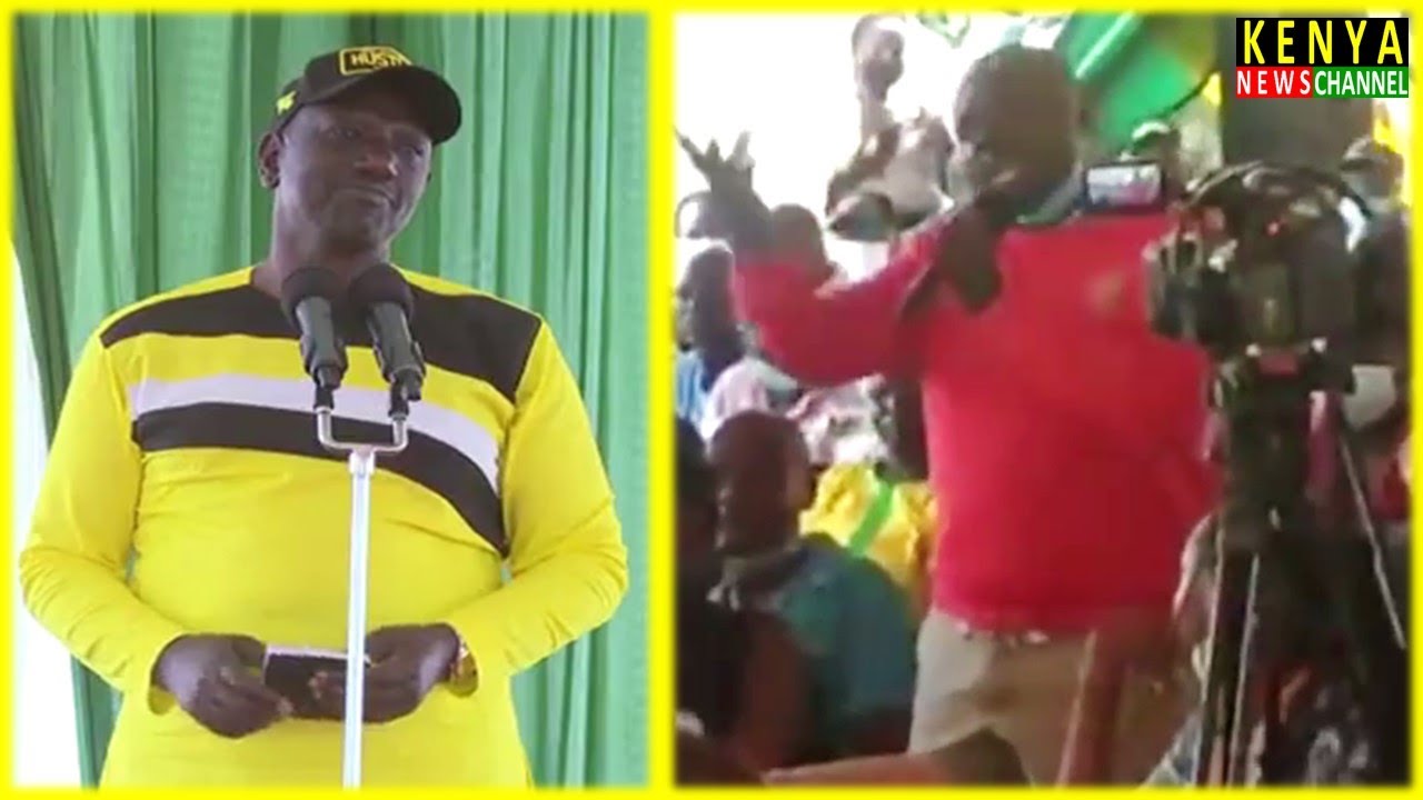 See what happened when this man Interrupted DP Ruto speech in Kisumu