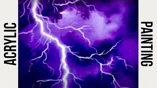 How to create a lightning glow, using acrylic paint #painting