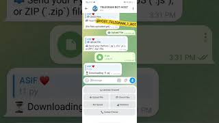 🚀 নতুন File Free Hosting Bot LIVE!⚡ File Upload দিলেই Auto Run ⚡ Python / JS / Zip Support Telegram