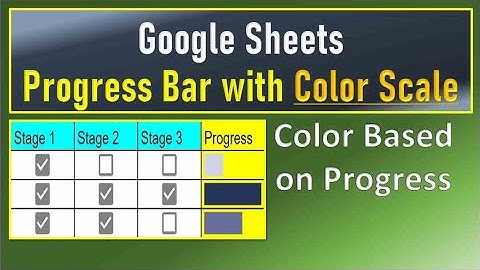 Google Sheets Progress Bar with Color Scale