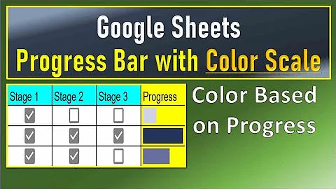 Google Sheets Progress Bar with Color Scale