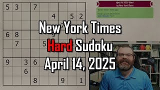 NYT Hard Sudoku Walkthrough | April 14, 2025 screenshot 4