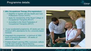 Explore Occupational Therapy MSc (Pre-registration)