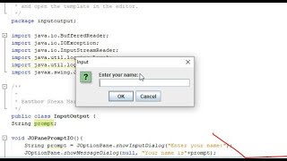 2 Java i/o using Input dialog and output dialog vs java System  input and System output