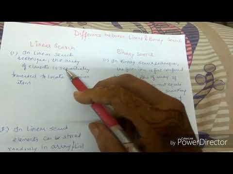 Difference between linear search and binary search-lecture121