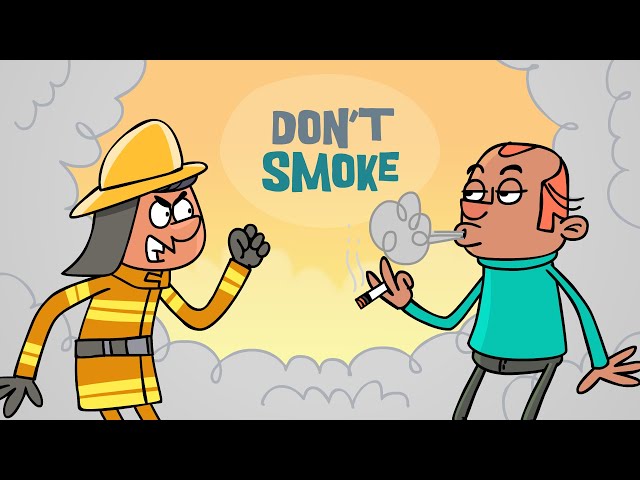 cartoon smoking a cigarette Illustration Character Smoke Stock Vector (Royalty Free) 118697260 Don't Smoke | Funny Cartoon