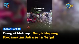 River Overflows, Floods Surround Adiwerna District, Tegal